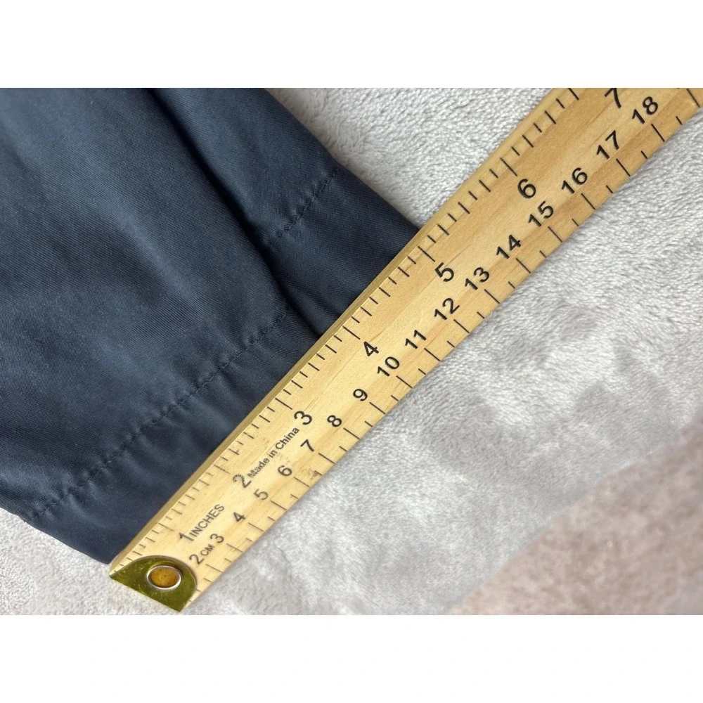 Nike Mens Black Cotton Nylon Cargo Pants Elastic Waist Swoosh Logo Small 1510